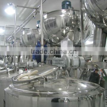 Industrial stainless steel steam jacketed kettle with agitator