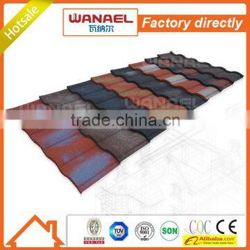 Popular classic colorful stone coated metal roofing tile / metal corrugated tile roofing/Stone Chip Coated Metal Roof Tile sheet