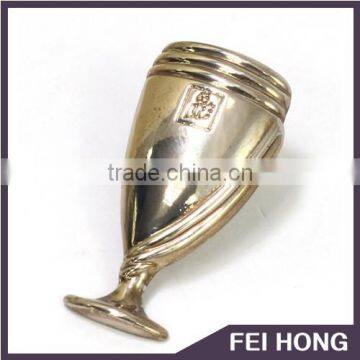 Simple 3D Embossed Shiny Nickel Trophy Cup Pin Badge photo-3
