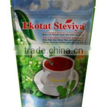 Plastic standing green tea packaging bag