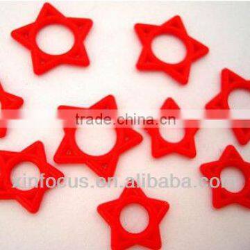 Kaos Softwear Red Star O - rings body piercing jewelry accessory