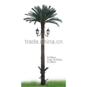 Artificial big cycad tree ferric tree with lamp for park decoration