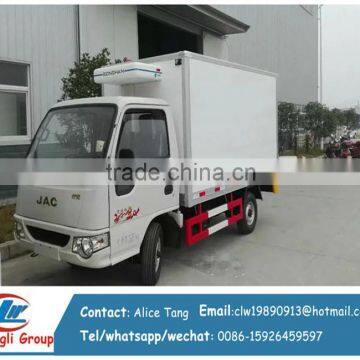 JAC 2t freezer truck vegetable chiller truck