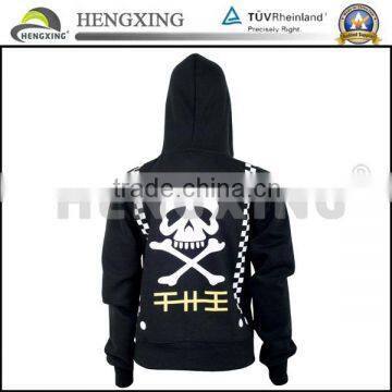 Bulk plain high quality wholesaler skull hooded sweatshirt