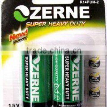 R14P 1.5V C SIZE CARBON ZINC BATTERY