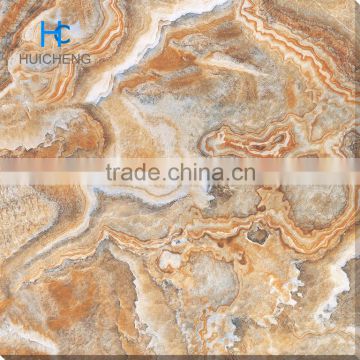 800*800 Noble yellow 3D inkjet Copy Marble Glazed Tile