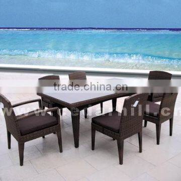 2016 Foshan factory morden design rattan dining set