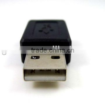 Black USB 2.0 A Male to Micro USB Female Adapter Converter Connector