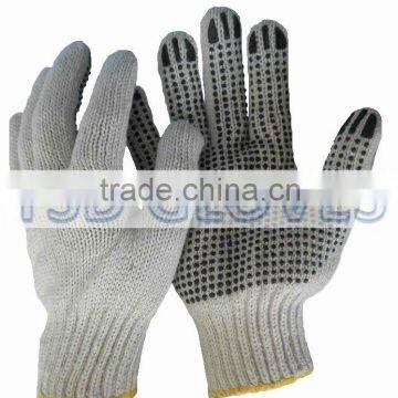 PVC dot work glove with seamless knitting liner