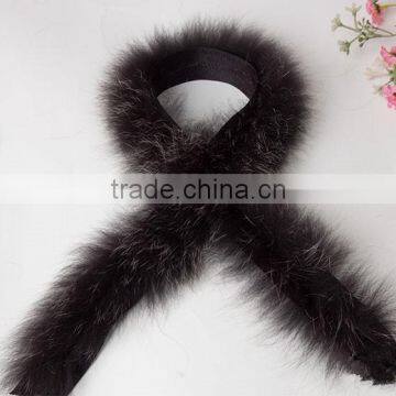 Natural Colored Fox Fur Strips / Blue Fox Trimming For Hoods And Collars photo-4