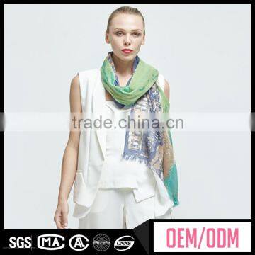 New High Quality Cotton Printing Linen Scarf, Jersey Loop Scarf With Tassel, 100% Silk Hijab Girl Muslim Scarf