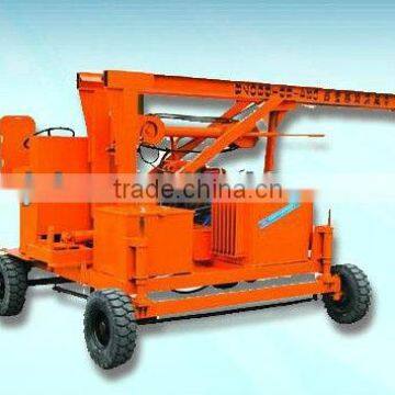 Pile Driver For Highway Guardrail