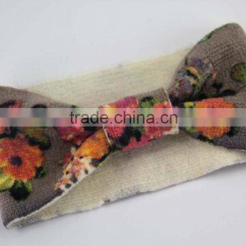 Cheap Floral Print Fabric Korean Baby Headband Kids Headbands photo-2