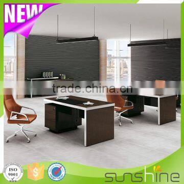 2016 Newest Design Best Selling Top Quality Office Furniture Modern Design Staff Executive Desk With Aluminum Edge-banding