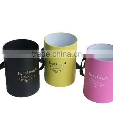 2016 Custom design cardboard round flower box wholesale