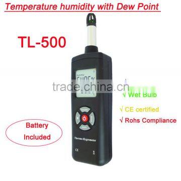 2015 portable humidity temperature industrial meter digital Thermo-Hygrometer probe with large LCD TL-500