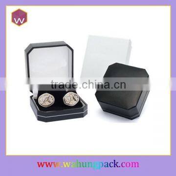 Cheap Black Leather Cufflink Gift Box