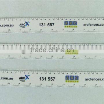 High Quality Plastic ruler OEM logo design colorful printing school promotion plastic ruler