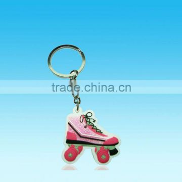 skating shoes shaped pvc keychain,custom rubber pvc keychain