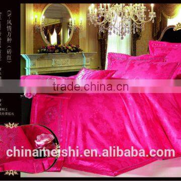 high quality hot selling jaquard rayon silk bedding set