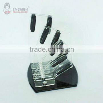 Clear acrylic material ceramic knife blocks