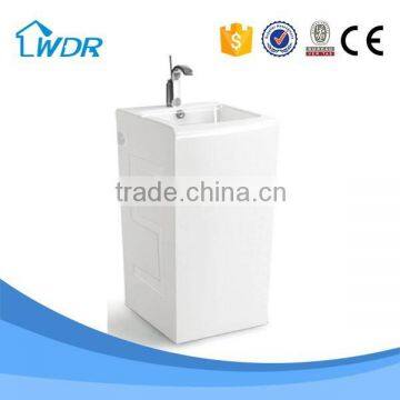 Bathroom ceramic one piece wash pedestal basin