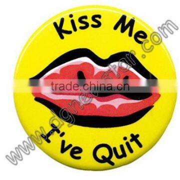 4C printing button badge with safety pin