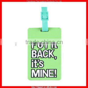 3D rubber luggage tag (MYD-LT6666)