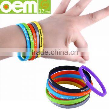 colorful fancy customize silicone wristband bracelet