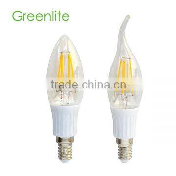 LED filament candle light 4W 400-440lm E14/E12 3000K/4000K/6500K