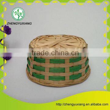 Green Bamboo Chip Woven Storage Basket photo-6