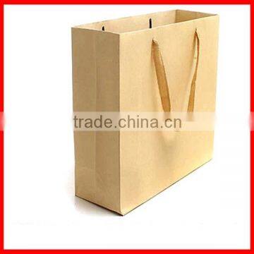 2014 New Fashion High Quality Light Brown Kraft Paper Shipping Bag Wholesale