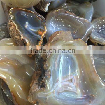 Natural Polished Agate Stone Ashtray Crystal Home Decoration