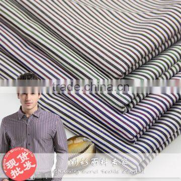 hairline stripe polyester cotton woven shirting fabric for men's shirt