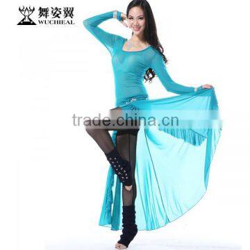 Wuchieal Sexy Fashion Belly Dance Long Dress for Women, Elegant Belly Dance Costume