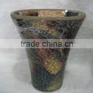 Mosaic glass vase