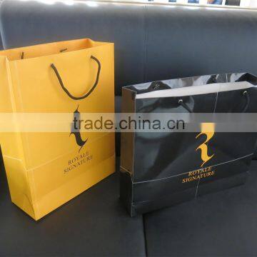 Hotel paper shopping bag with rope handle /gift paper bag