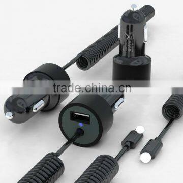 4.8A Mini car charger for smart phone, iphone 6s, ipad mini, ipad air, tablet with iphone or micro cable