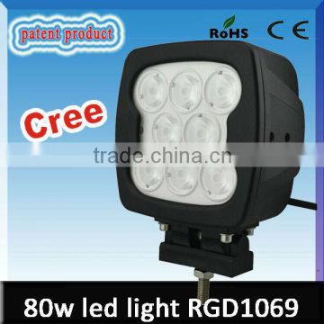 Factory price waterproof ip68 square cree 80w led working light for off road 4x4