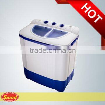 Double tub top loading clothes washing machine for homes