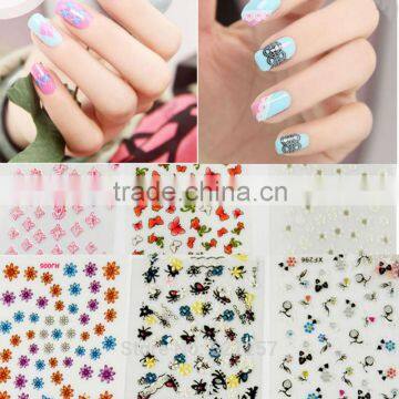 Nail Art Stickers 3D Mix Color Floral Design Decals Manicure Beautiful Fashion Accessories Decoration Fashion New ( 1 Sheet )