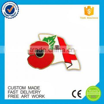 Metal Material and Nautical Style poppy lapel pins