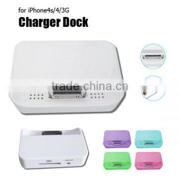 popular dock charger for iphone 4/4S, for charging and stand