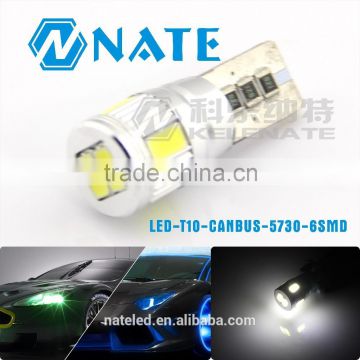 NEWEST,Led Light Bulb Cheap Led Bulbs Interior Car Light T10 Canbus 5730 6Smd