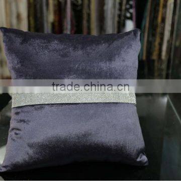 Hotsale decorative hand embroidery designs Turkish velvet upholstery pillow cover