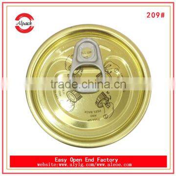 Low price empty tuna cans packaging lid 209# easy open end product