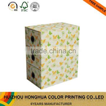 3-Layer Sliding Paper Drawer Box Cardboard Drawer box