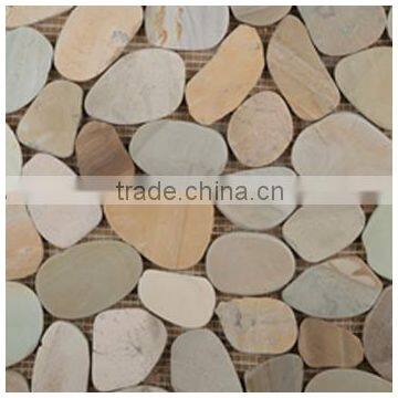 bathroom design mosaics, pebble mosaic tile, natural stone mosaic design(PMSG266)