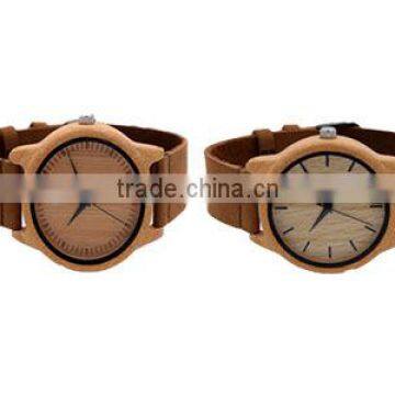 2016 Vintage Fashion Wood Watches Leather Strap Watches photo-2