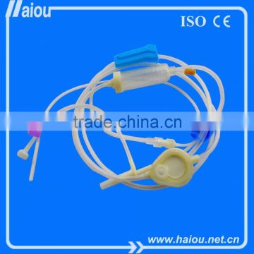 pediatric infusion Paper-poly pouch precision filtration medical infusion tube two spike Precision filtration infusion chair